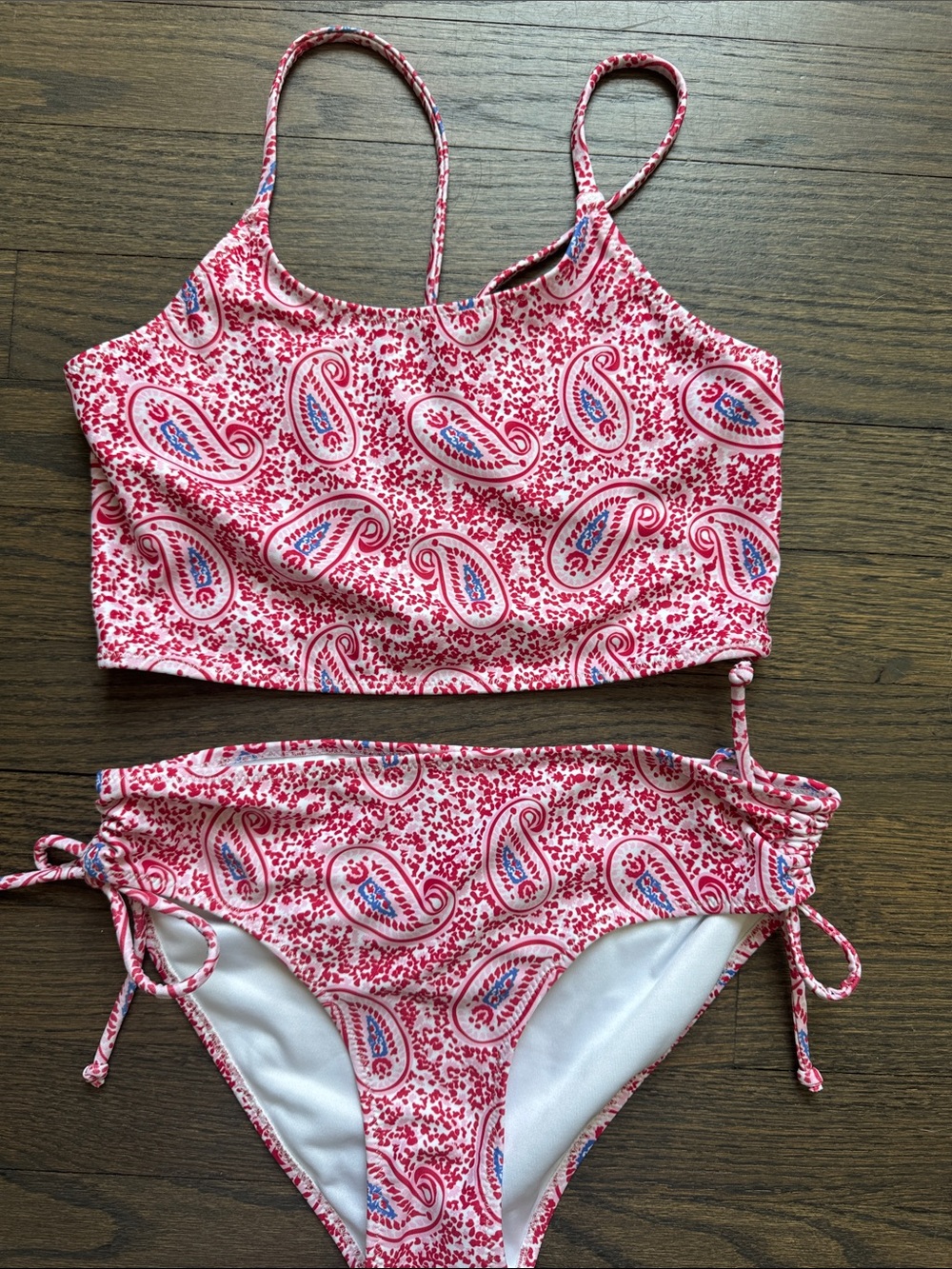 Petit Peony Pink Paisley Tankini Bikini - Kids Swim size 12. New without tags.